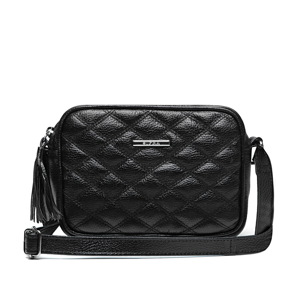 Bolsa Clutch Pequena Couro Preta Onix Isís