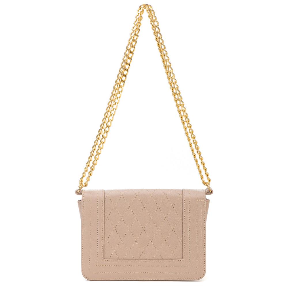 Bolsa Clutch Pequena Couro Rosé Lua