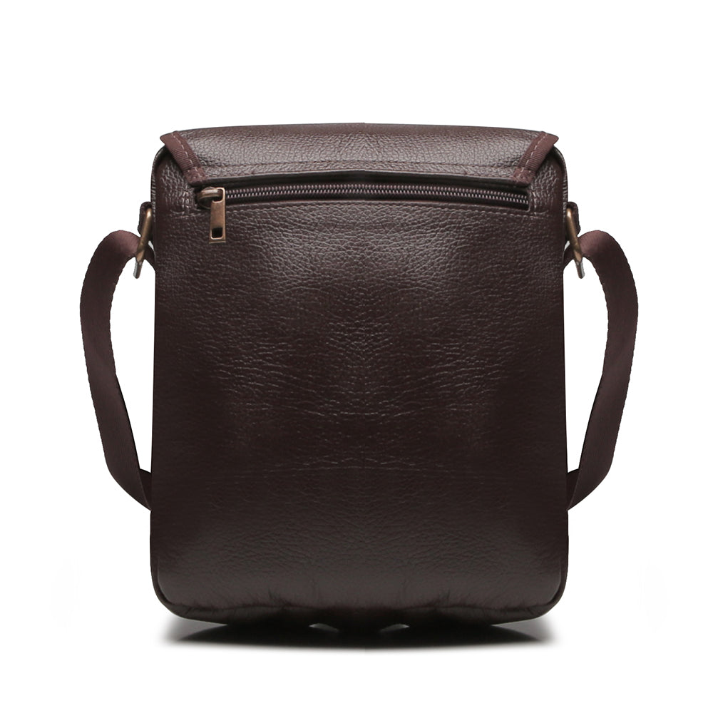 Bolsa Crossbody Masculina Couro Café Noah
