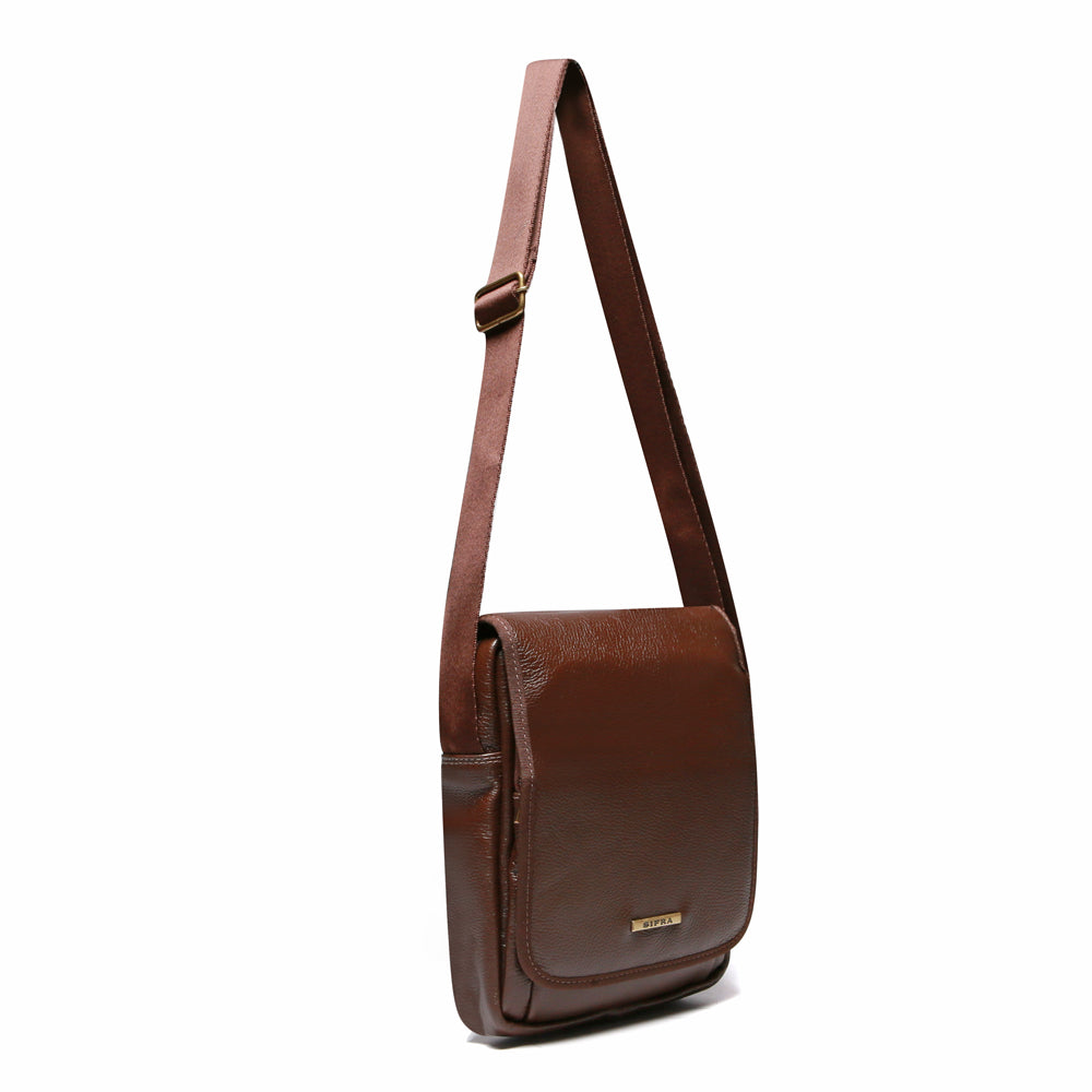 Bolsa Crossbody Masculina Couro Marrom Noah