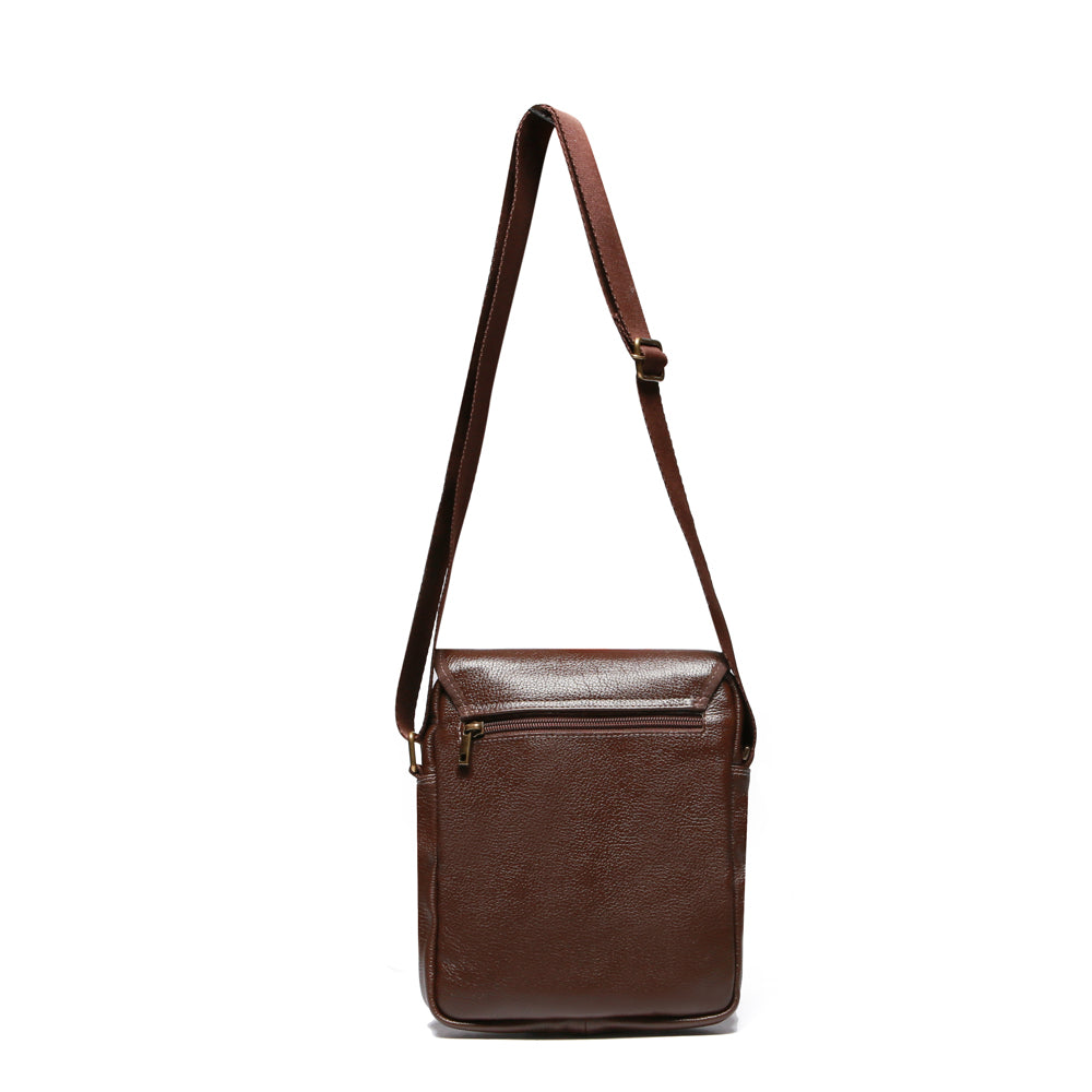 Bolsa Crossbody Masculina Couro Marrom Noah