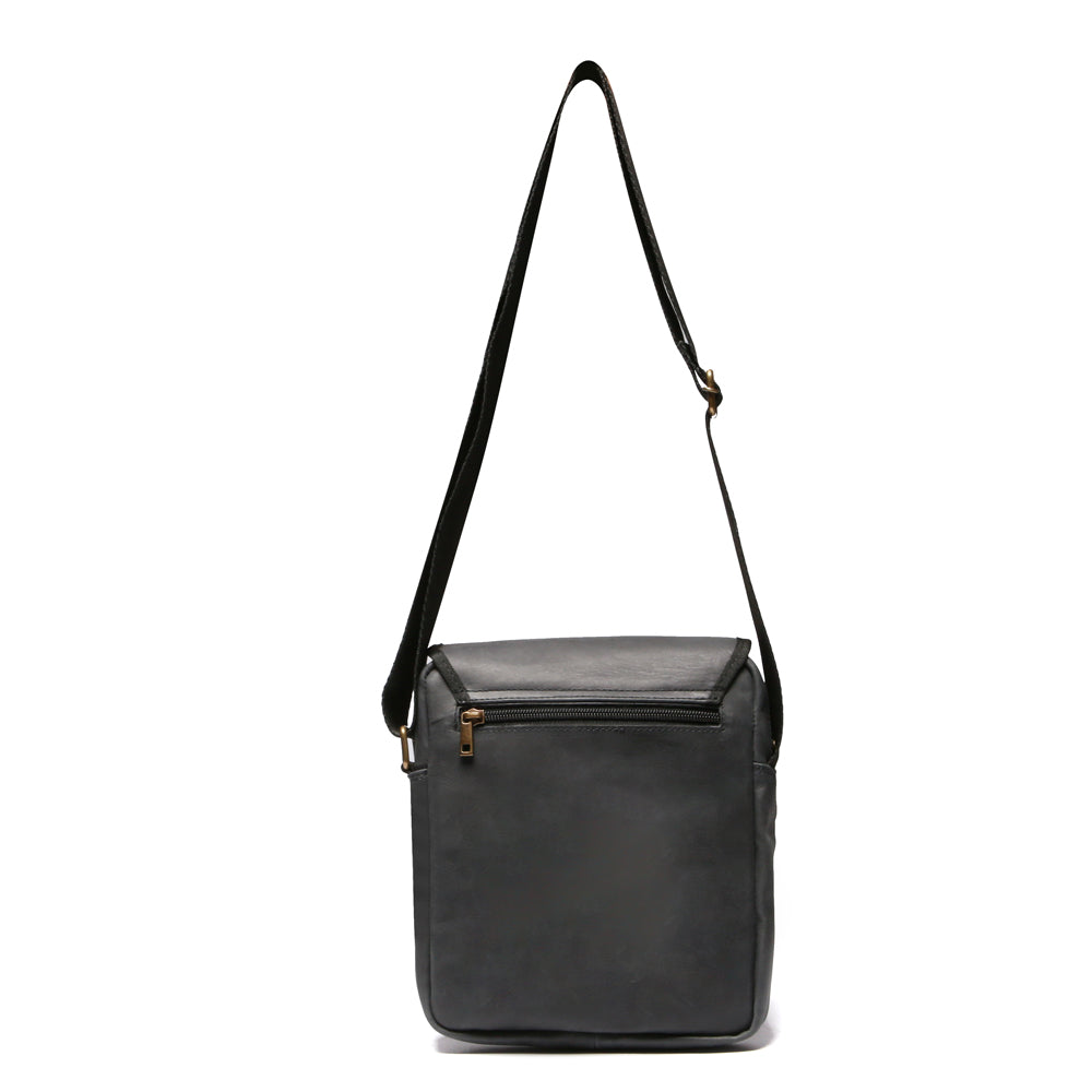 Bolsa Crossbody Masculina Couro Preta Noah