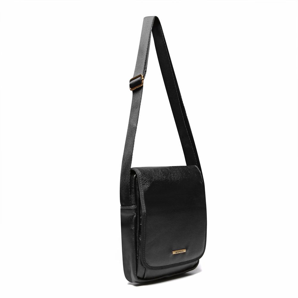 Bolsa Crossbody Masculina Couro Preto Noah