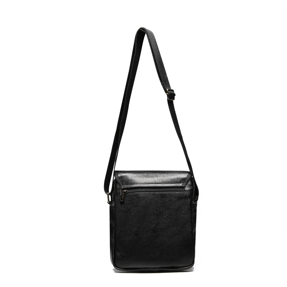 Bolsa Crossbody Masculina Couro Preto Noah