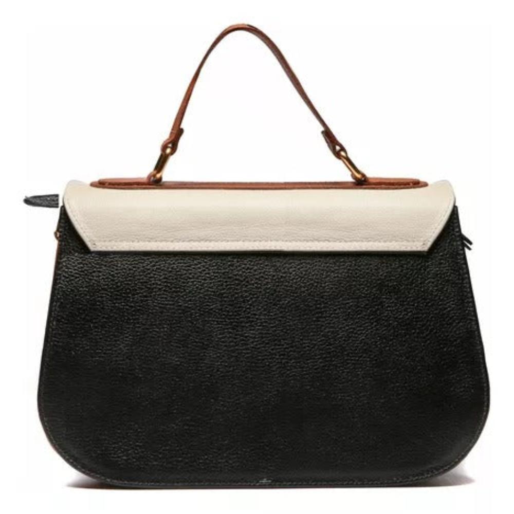 Bolsa Estruturada Mão Couro Off White Nice