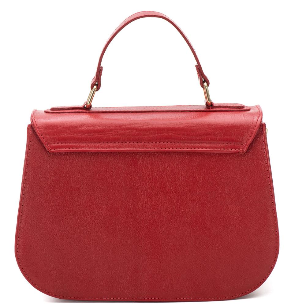 Bolsa Estruturada Mão Couro Vermelho Nice