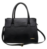 Bolsa Estruturada de Ombro Couro Preto Flavia
