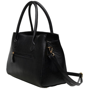 Bolsa Estruturada de Ombro Couro Preto Flavia