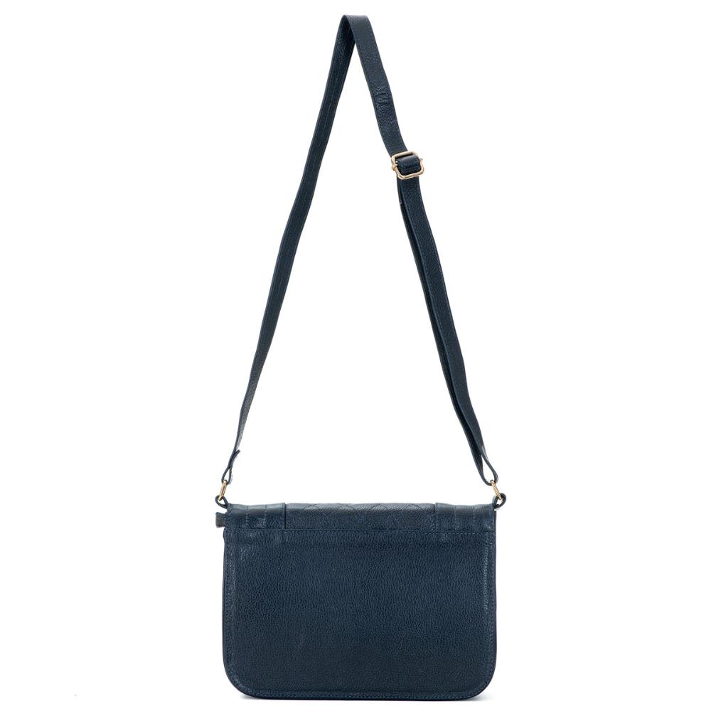 Bolsa Feminina Clutch Pequena Couro Marinho Alice