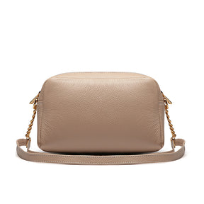 Bolsa Feminina Clutch Pequena Couro Nude Nic