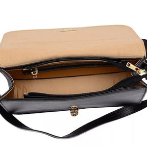 Bolsa Feminina Clutch Pequena Couro Preta Alice