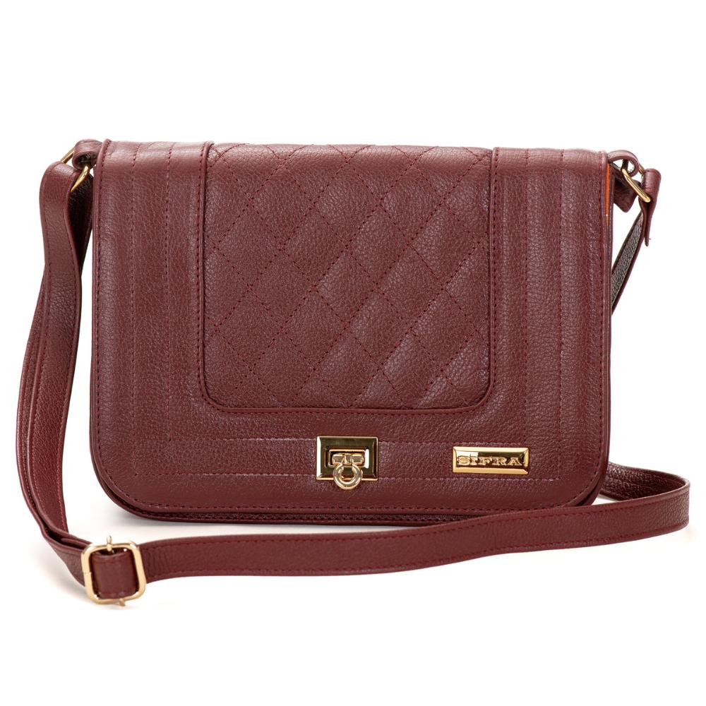 Bolsa Feminina Clutch Pequena Couro Vermelho Rubi Alice
