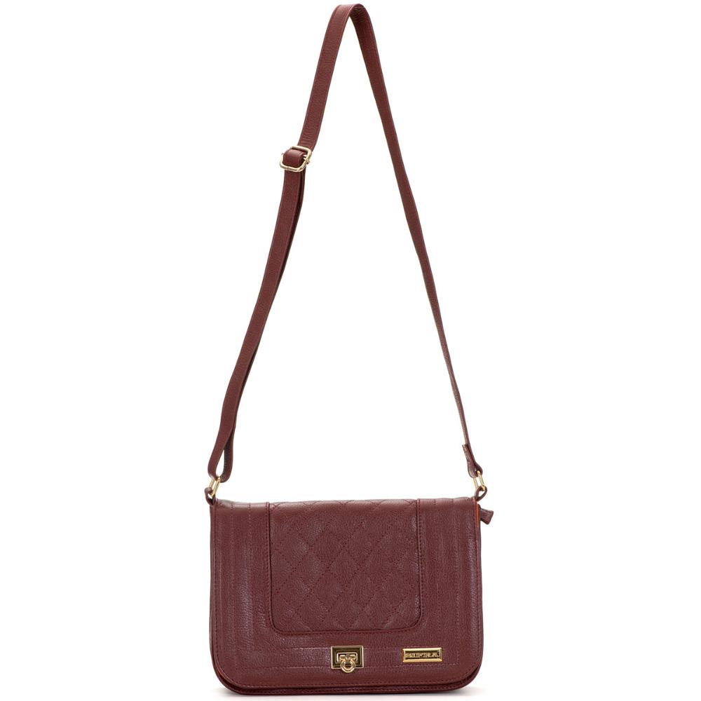 Bolsa Feminina Clutch Pequena Couro Vermelho Rubi Alice