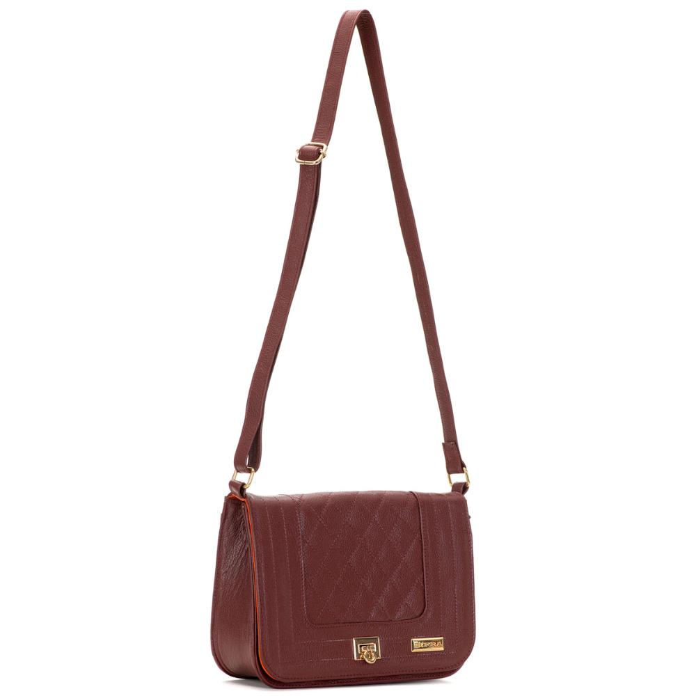 Bolsa Feminina Clutch Pequena Couro Vermelho Rubi Alice