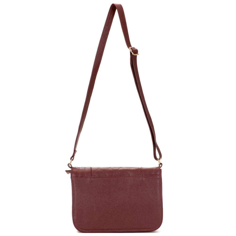 Bolsa Feminina Clutch Pequena Couro Vermelho Rubi Alice