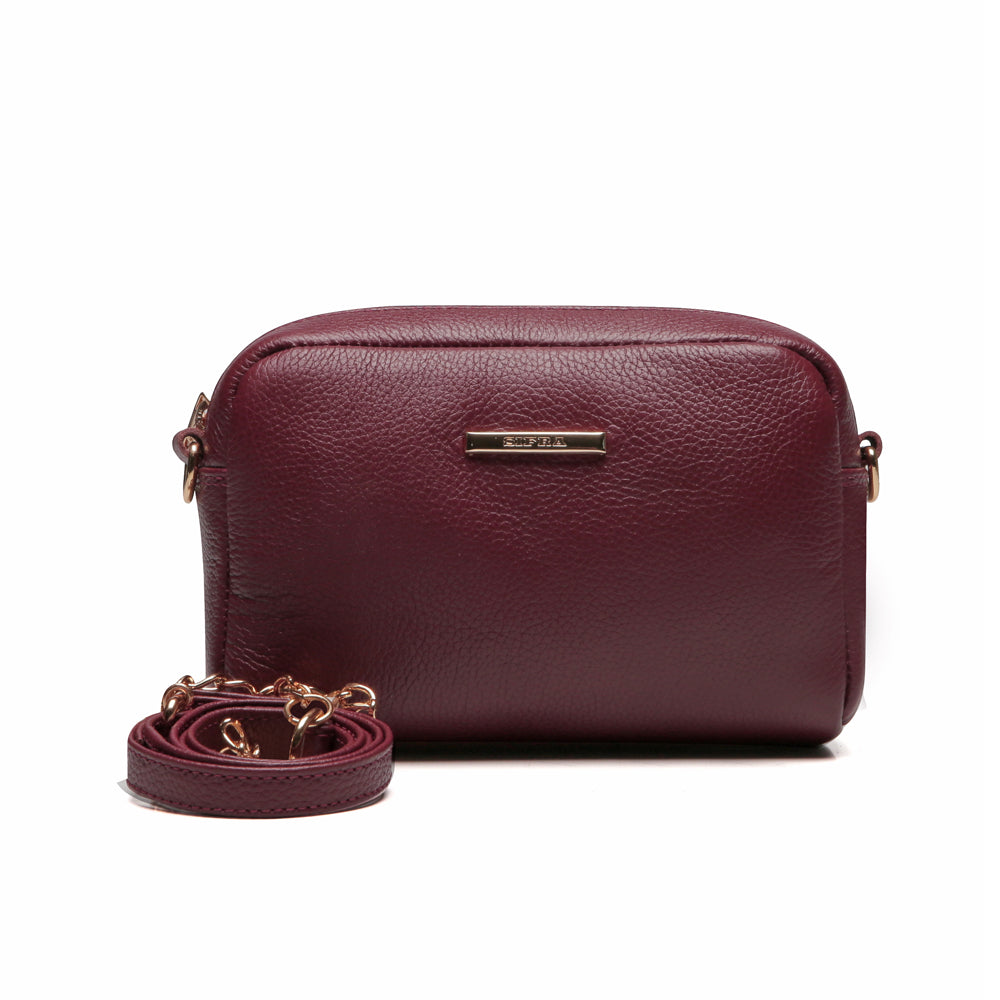 Bolsa Feminina Clutch Pequena Couro Vermelho Rubi Nic