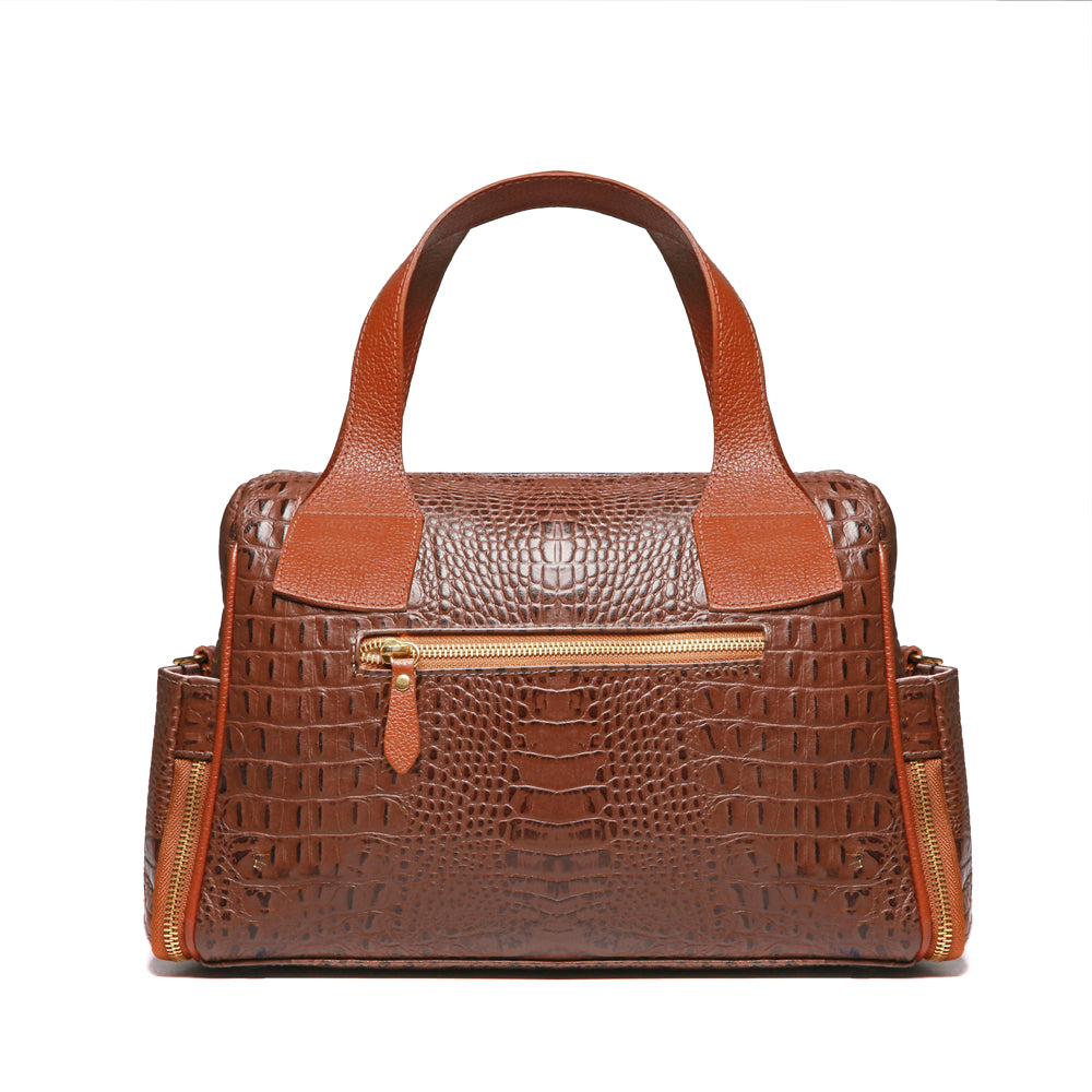 Bolsa Feminina Estruturada Couro Marrom Mony