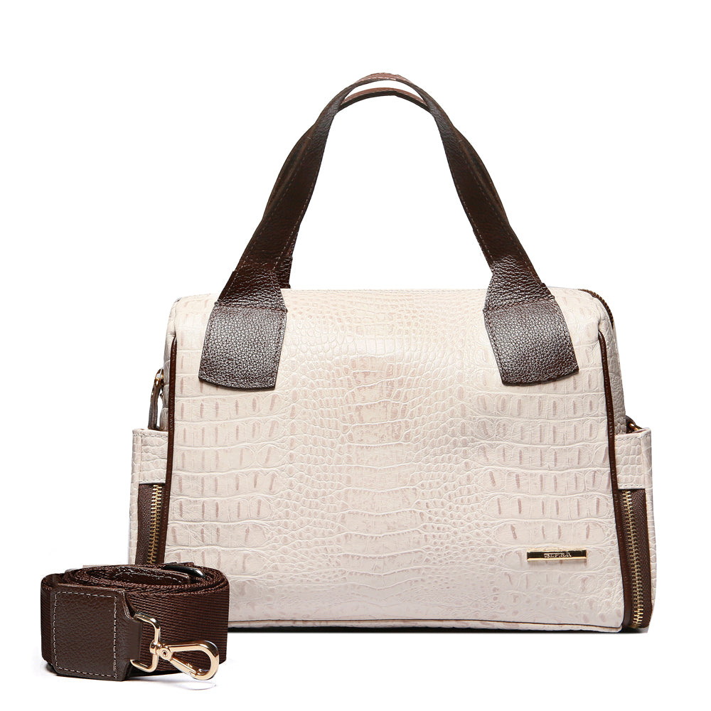 Bolsa Feminina Estruturada Couro Off White Mony