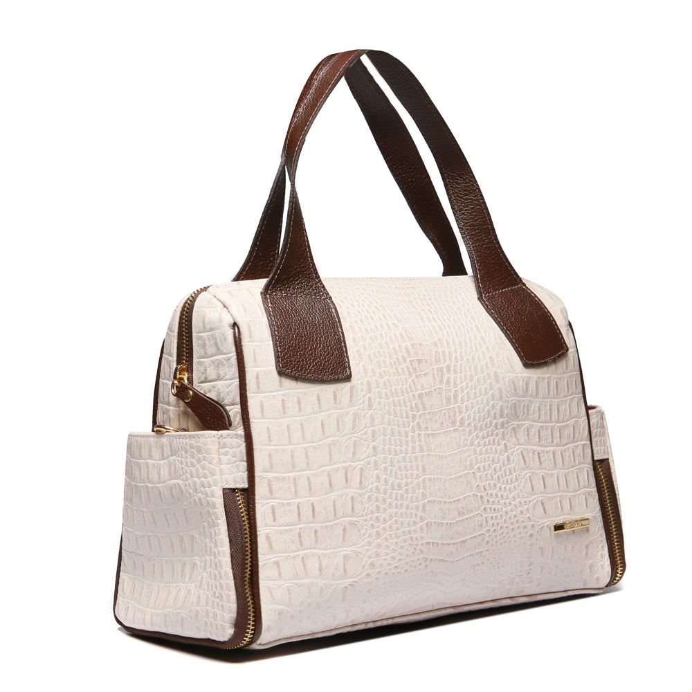 Bolsa Feminina Estruturada Couro Off White Mony