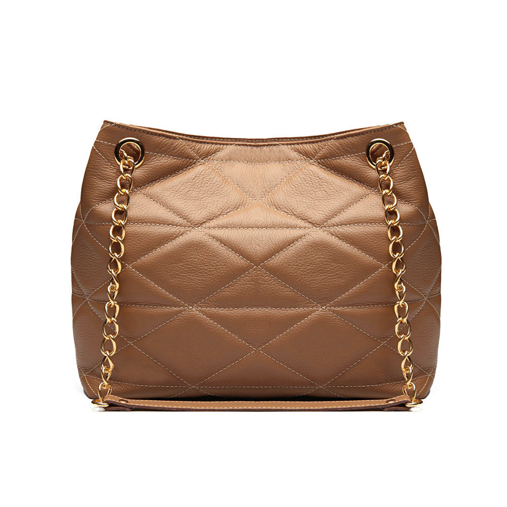 Bolsa Feminina Ombro Couro Caramelo Gabi