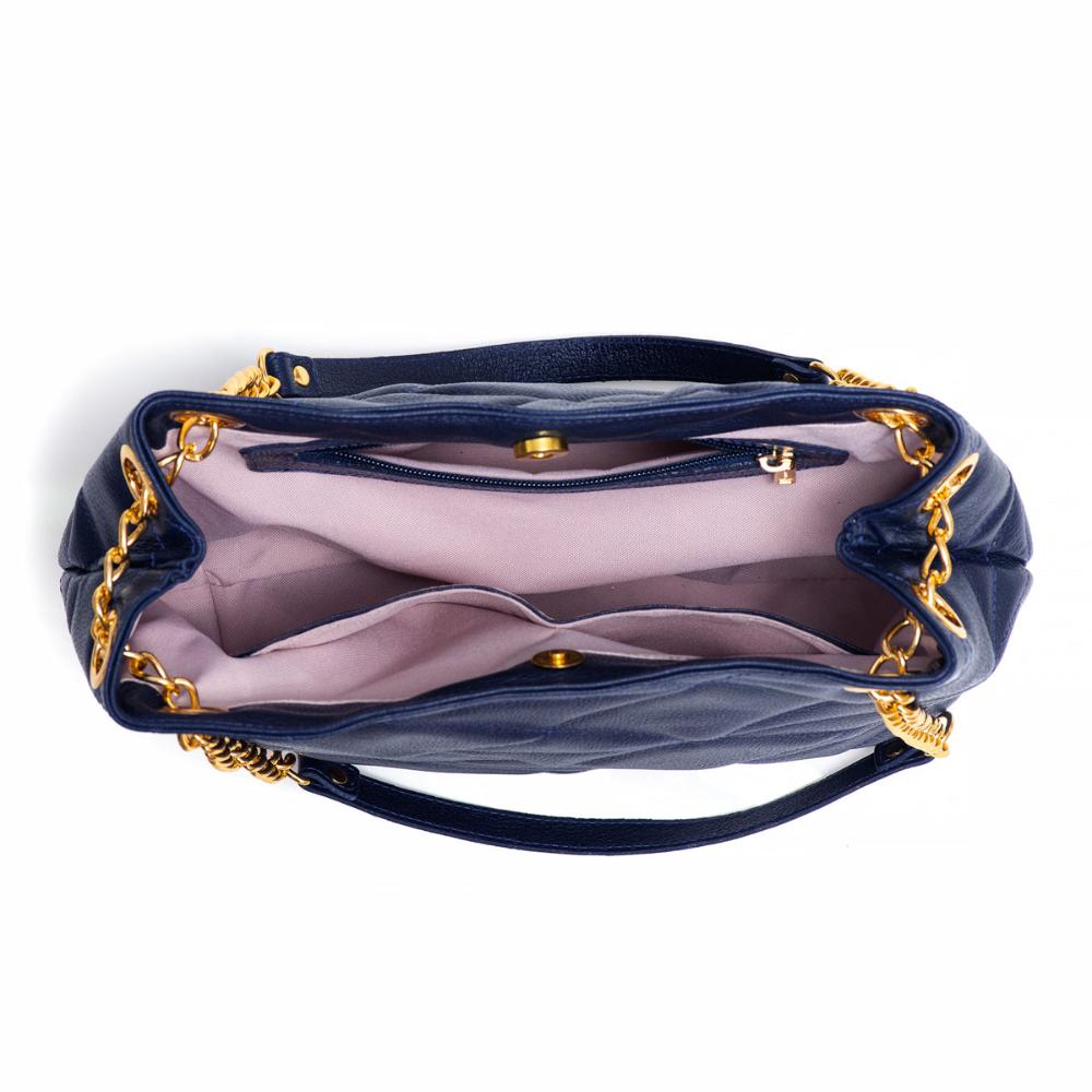 Bolsa Feminina Ombro Couro Marinho Gabi