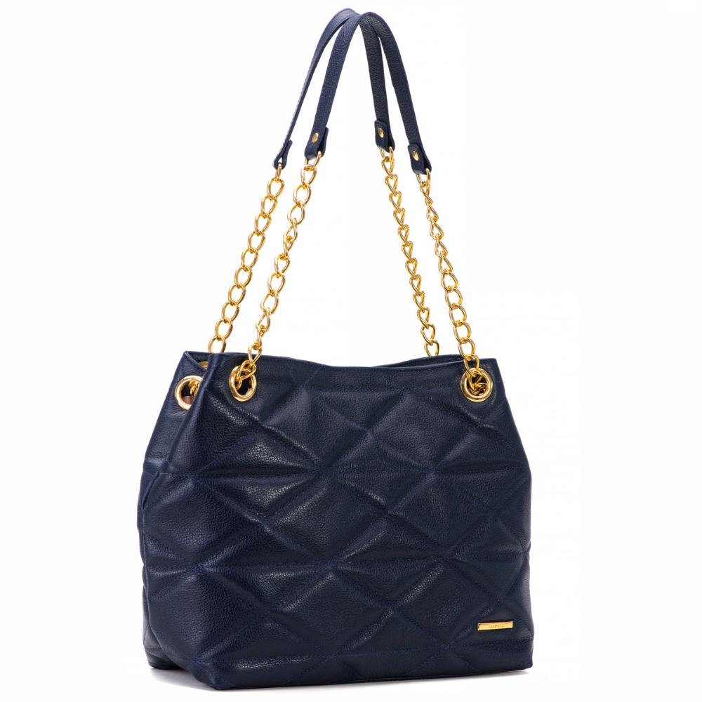 Bolsa Feminina Ombro Couro Marinho Gabi