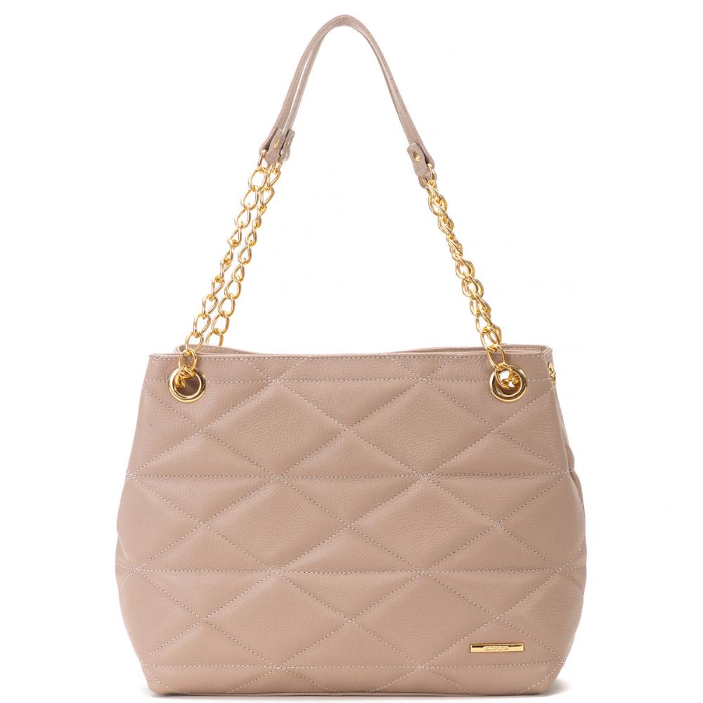 Bolsa Feminina Ombro Couro Nude Gabi