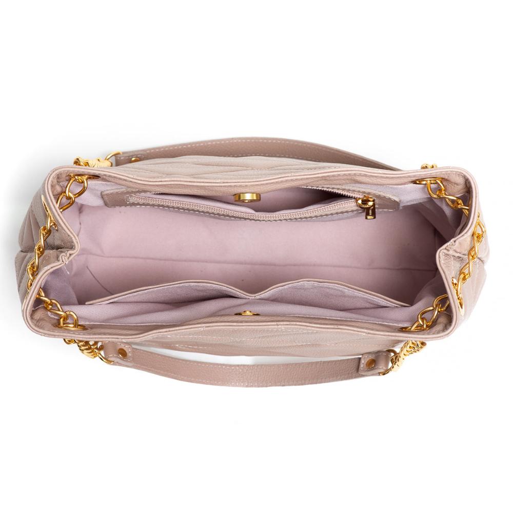 Bolsa Feminina Ombro Couro Nude Gabi