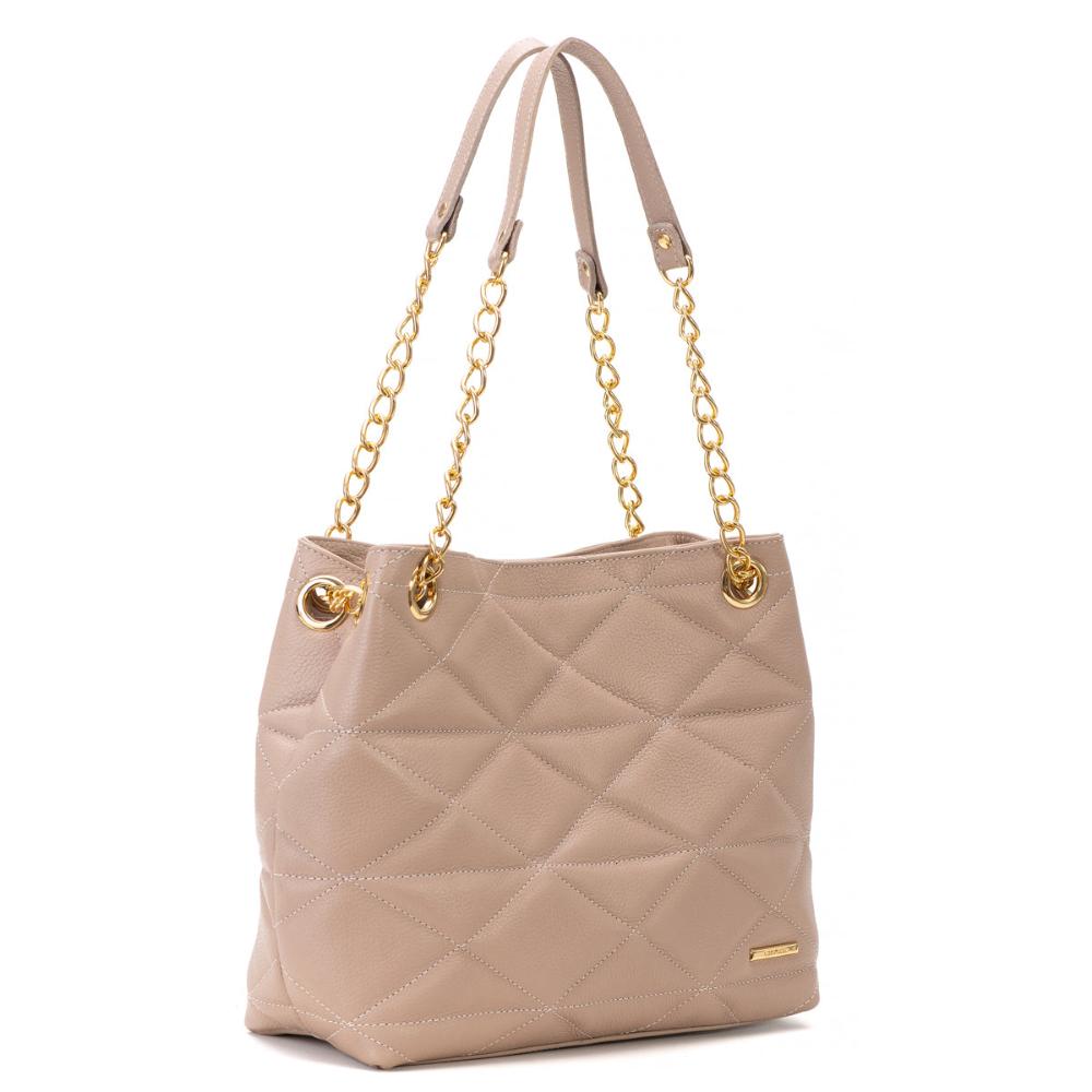 Bolsa Feminina Ombro Couro Nude Gabi
