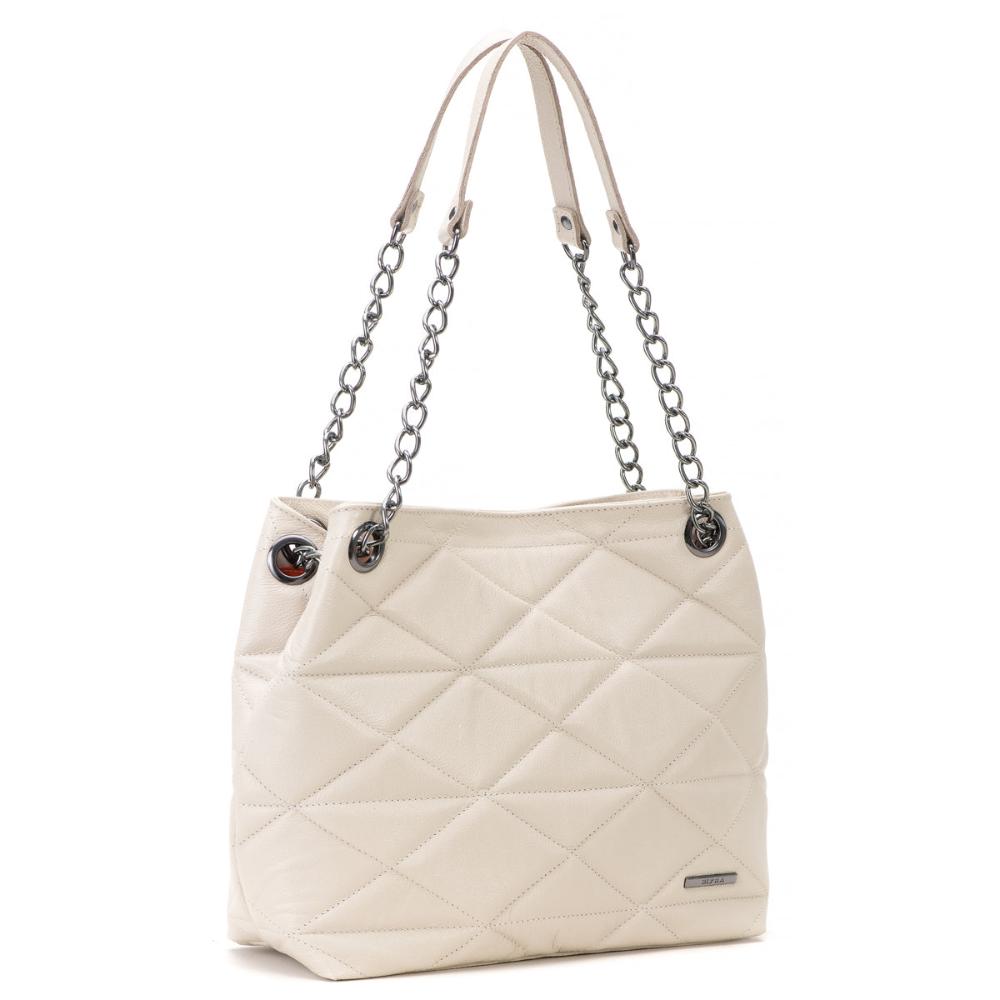 Bolsa Feminina Ombro Couro Off White Gabi