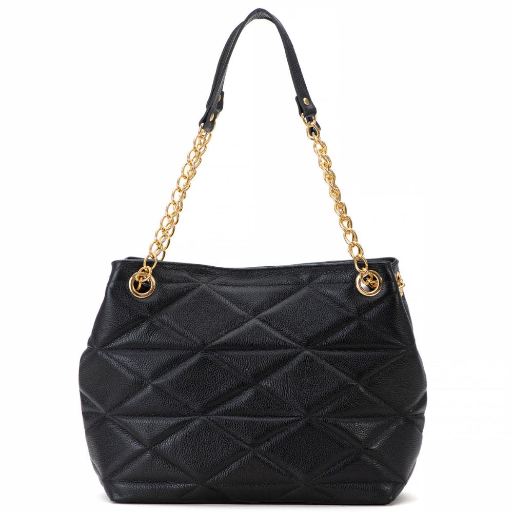 Bolsa Feminina Ombro Couro Preta Gabi