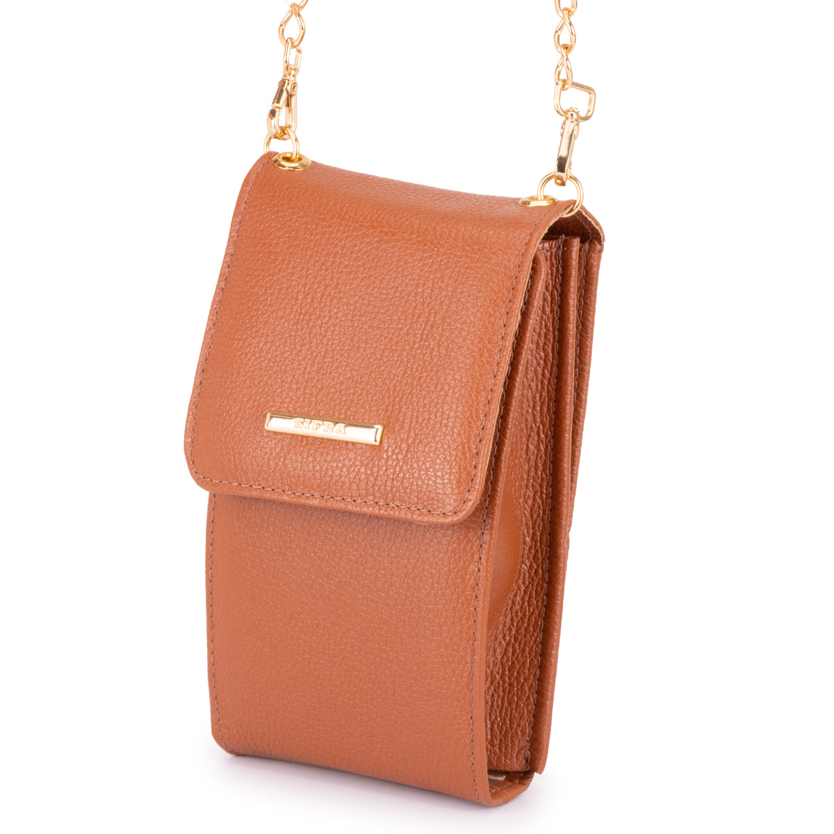 Bolsa Feminina Porta Celular Couro Terracota Karen
