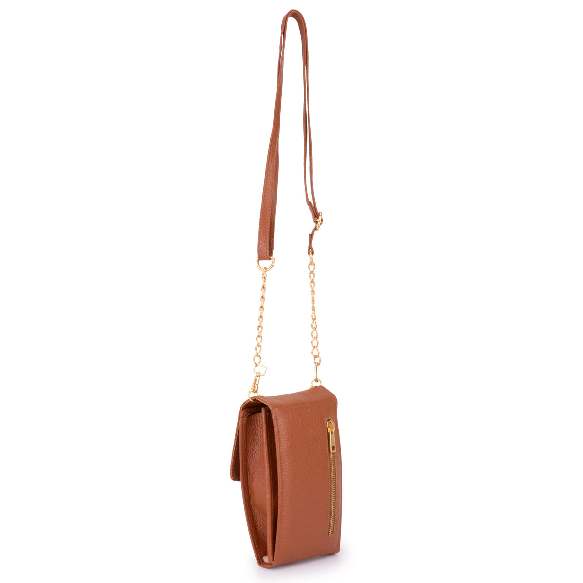 Bolsa Feminina Porta Celular Couro Terracota Karen