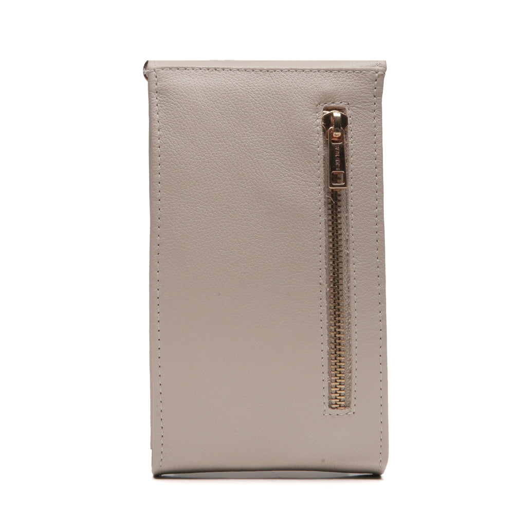 Bolsa Feminina Porta Celular Couro Off White Karen