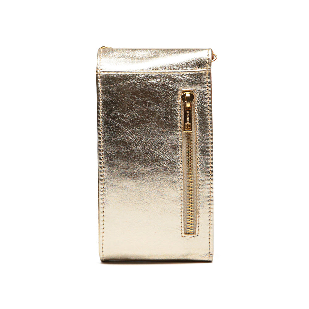 Bolsa Feminina Porta Celular Couro Ouro Light Karen