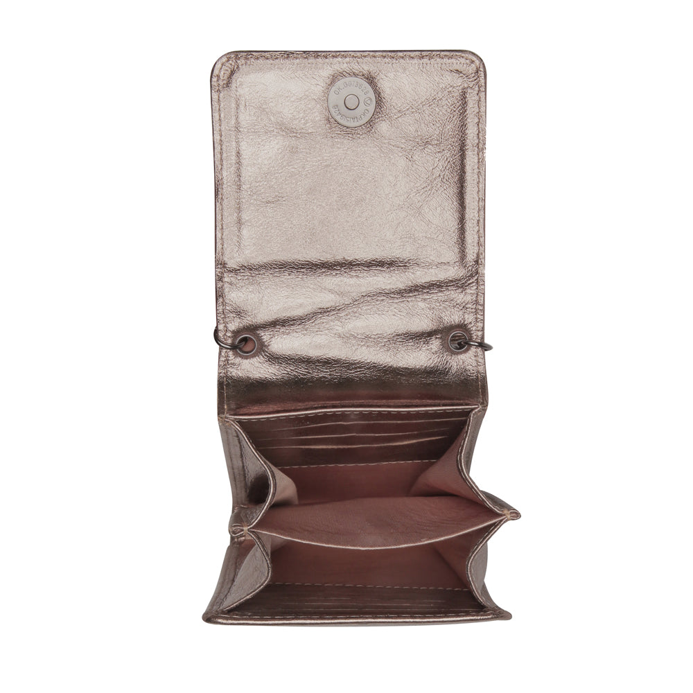 Bolsa Feminina Porta Celular Couro Ouro Velho Karen
