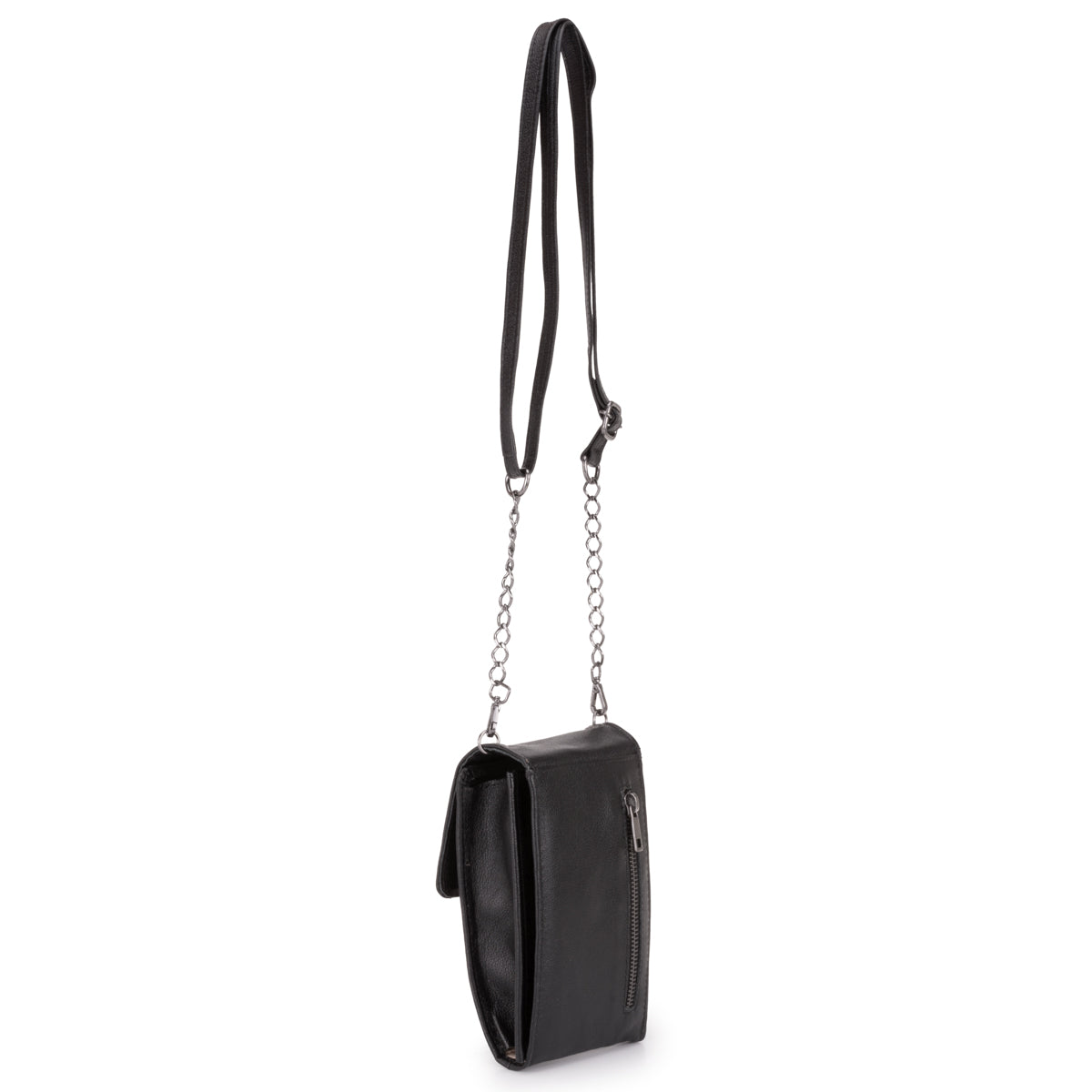 Bolsa Feminina Porta Celular Couro Preta Karen