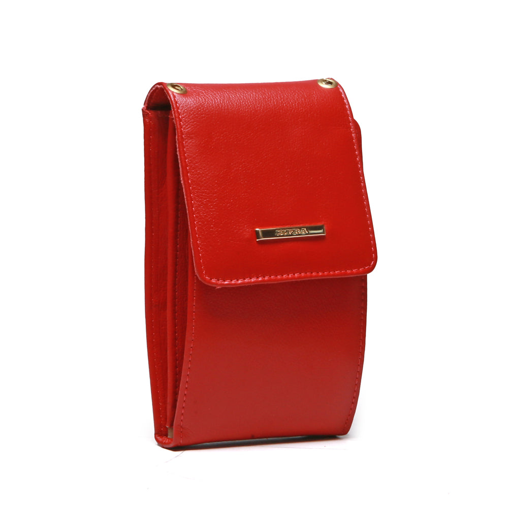 Bolsa Feminina Porta Celular Couro Vermelho Karen