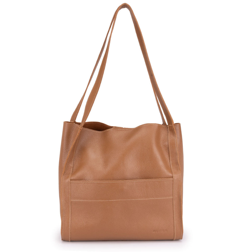 Bolsa Feminina Istambul Saco Couro Caramelo