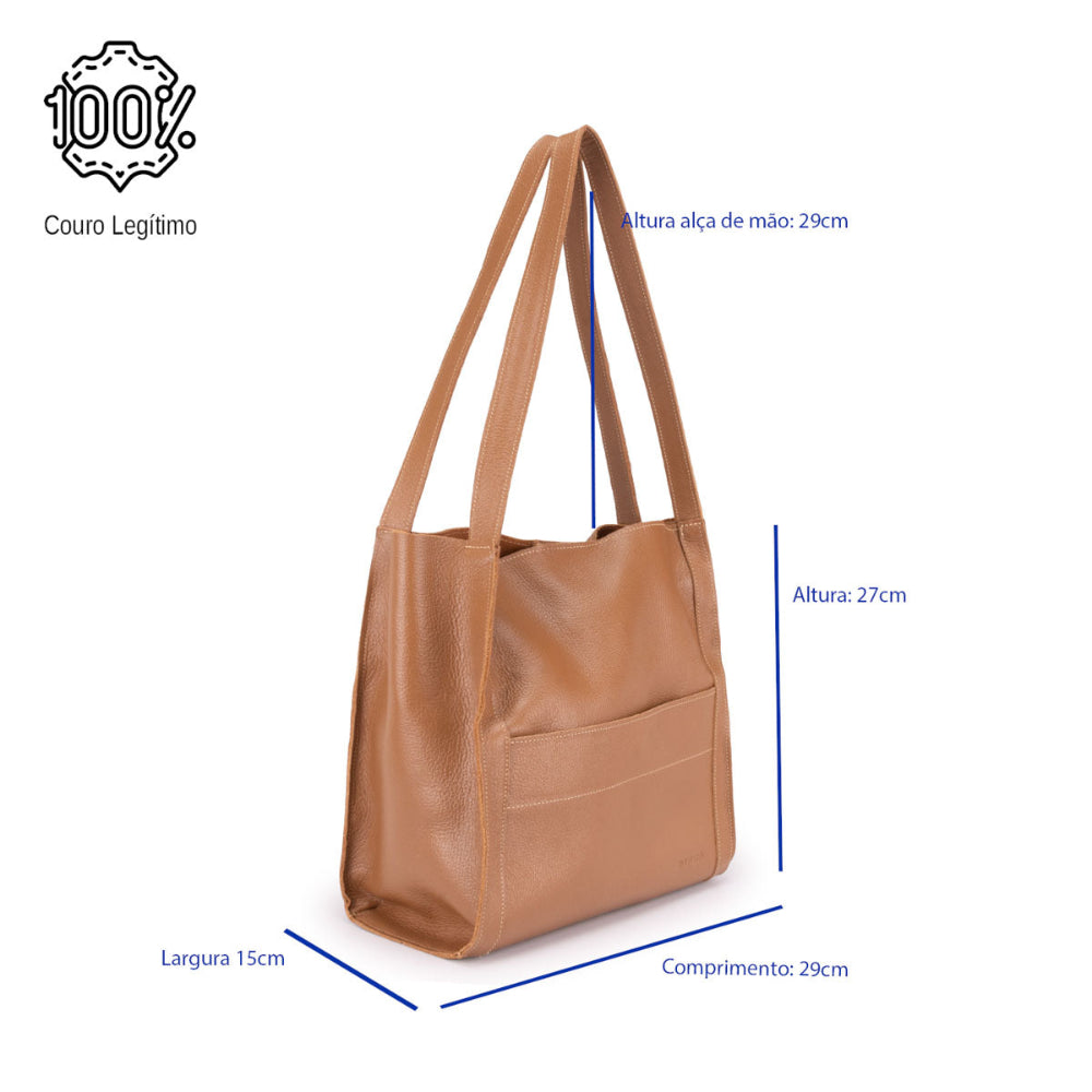 Bolsa Feminina Istambul Saco Couro Caramelo