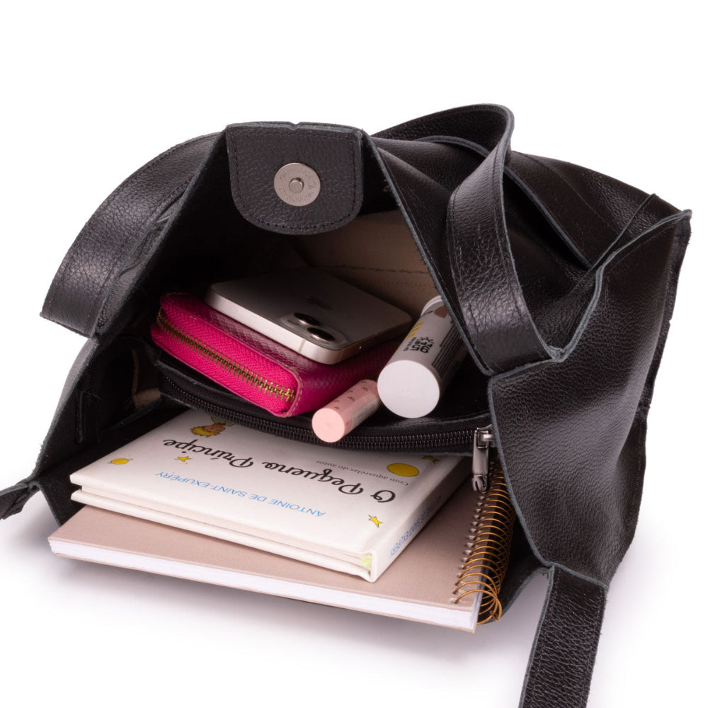 Bolsa Feminina Istambul Saco Couro Preto