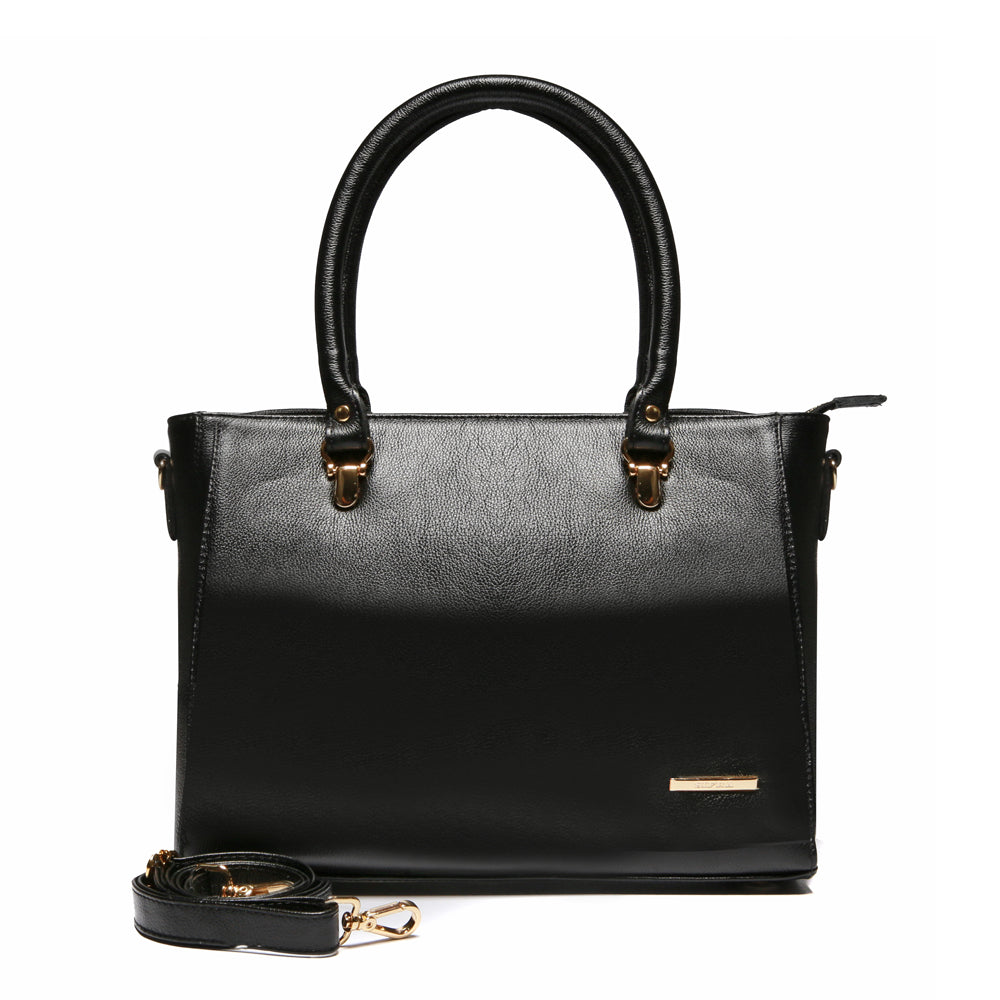 Bolsa Feminina Tiracolo Couro Preta Emma