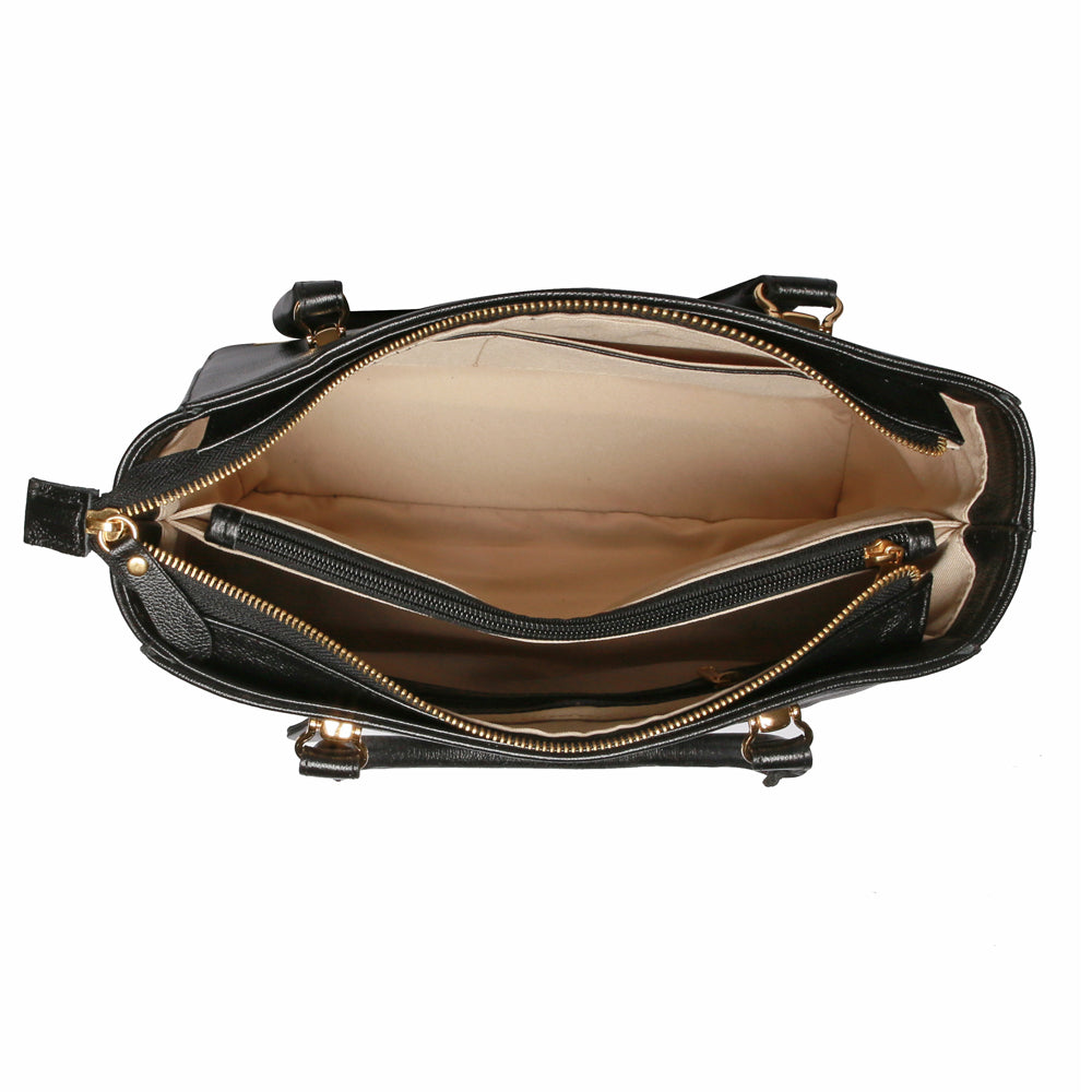 Bolsa Feminina Tiracolo Couro Preta Emma