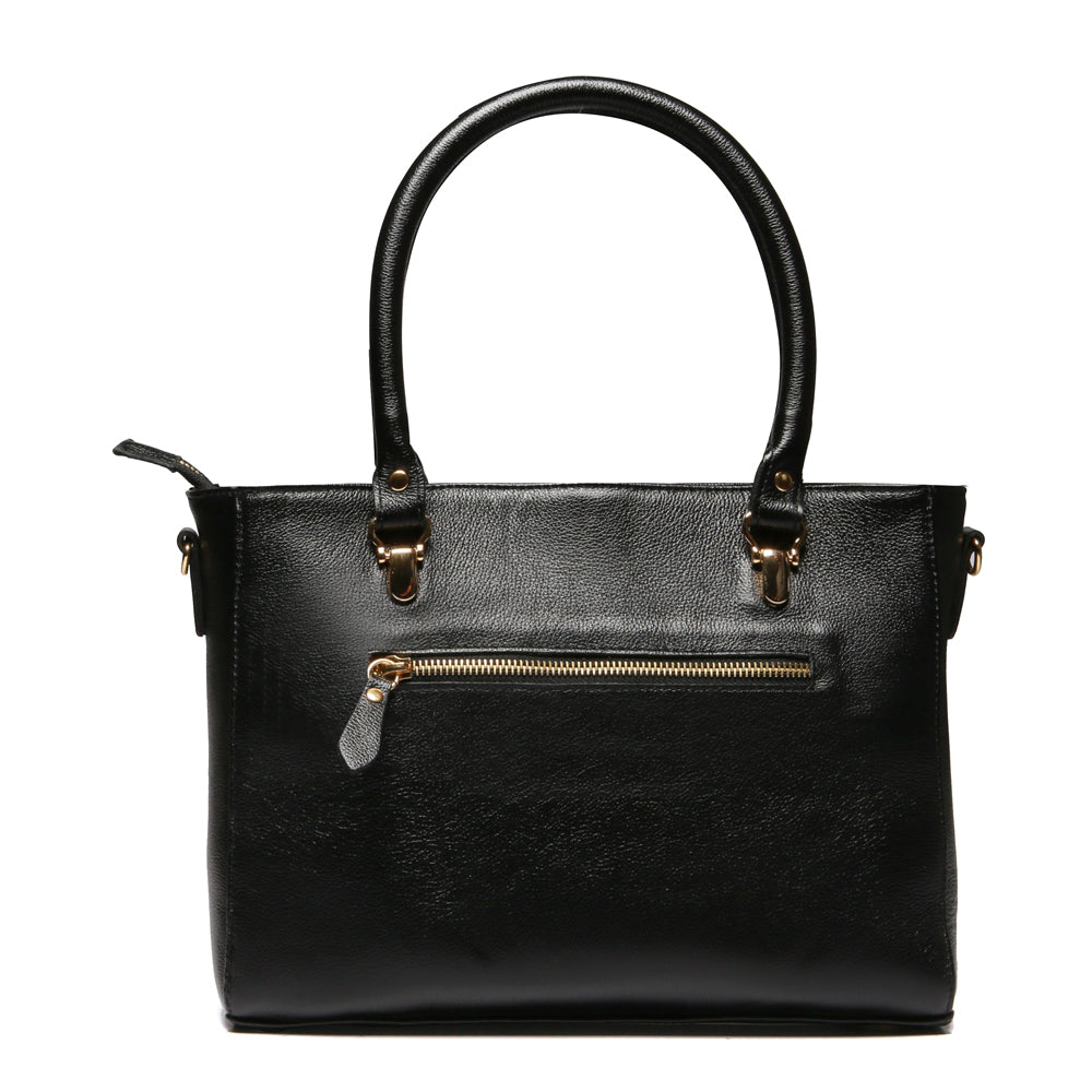 Bolsa Feminina Tiracolo Couro Preta Emma
