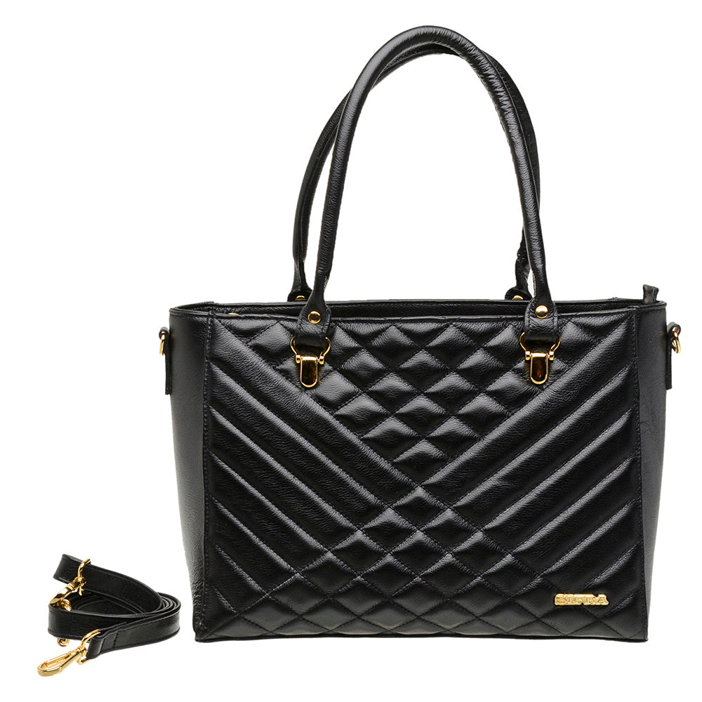 Bolsa Feminina Tiracolo Couro Preto Emma