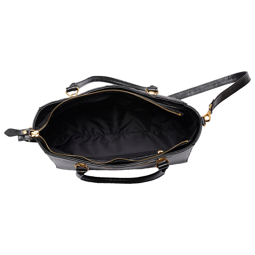 Bolsa Feminina Tiracolo Couro Preto Emma