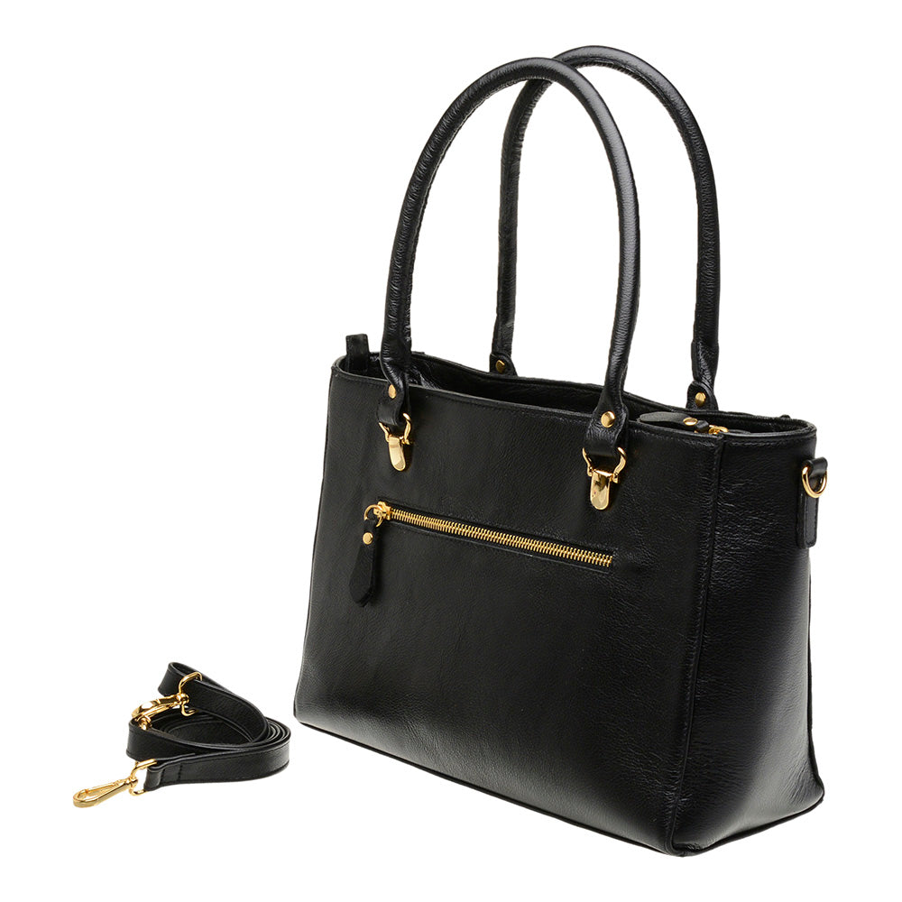 Bolsa Feminina Tiracolo Couro Preto Emma