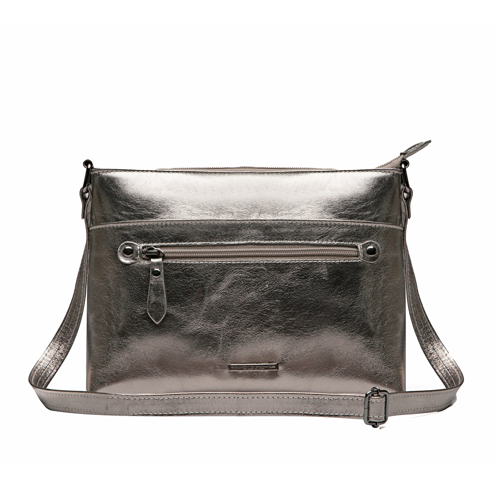 Bolsa Feminina Transversal Couro Inox Bella