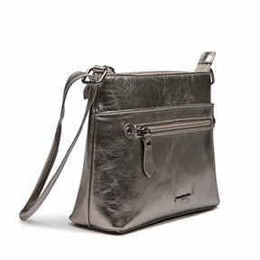 Bolsa Feminina Transversal Couro Inox Bella