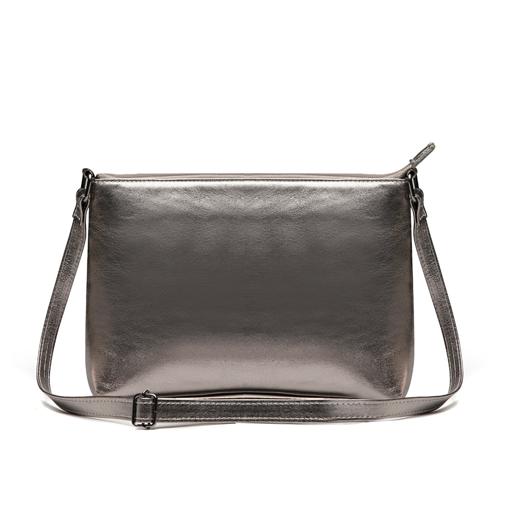 Bolsa Feminina Transversal Couro Inox Bella